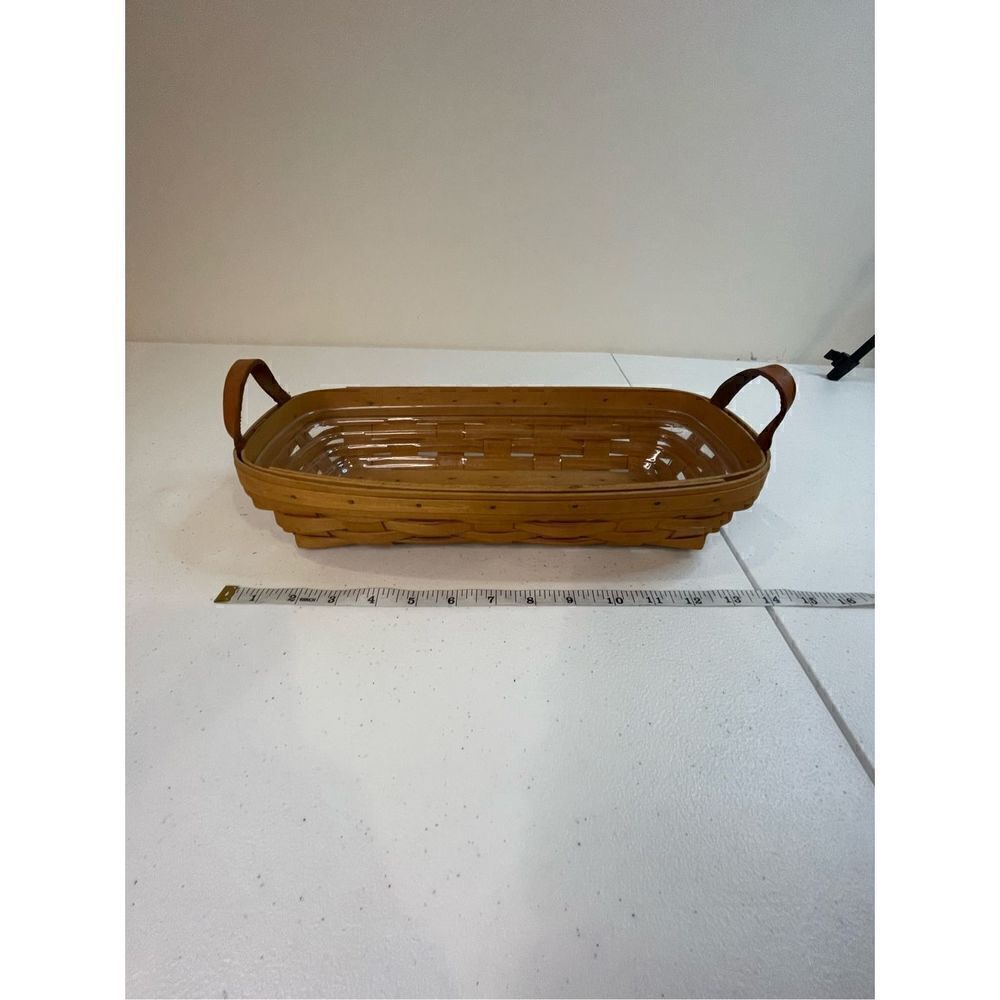 Longaberger rectangle basket from 2001 with plastic liner - Picture 2 of 8